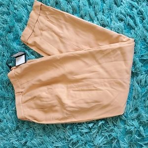 nwt women's sz 4 Giorgio's of palm beach peach silk pants pleated cuffed